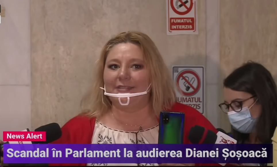 Diana Șoșoacă susține că a fost lovită în Senat, chiar înainte de audieri