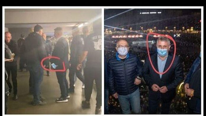 Lucian Bode fără mască la Untold. Bode a purtat-o doar la foto oficiale