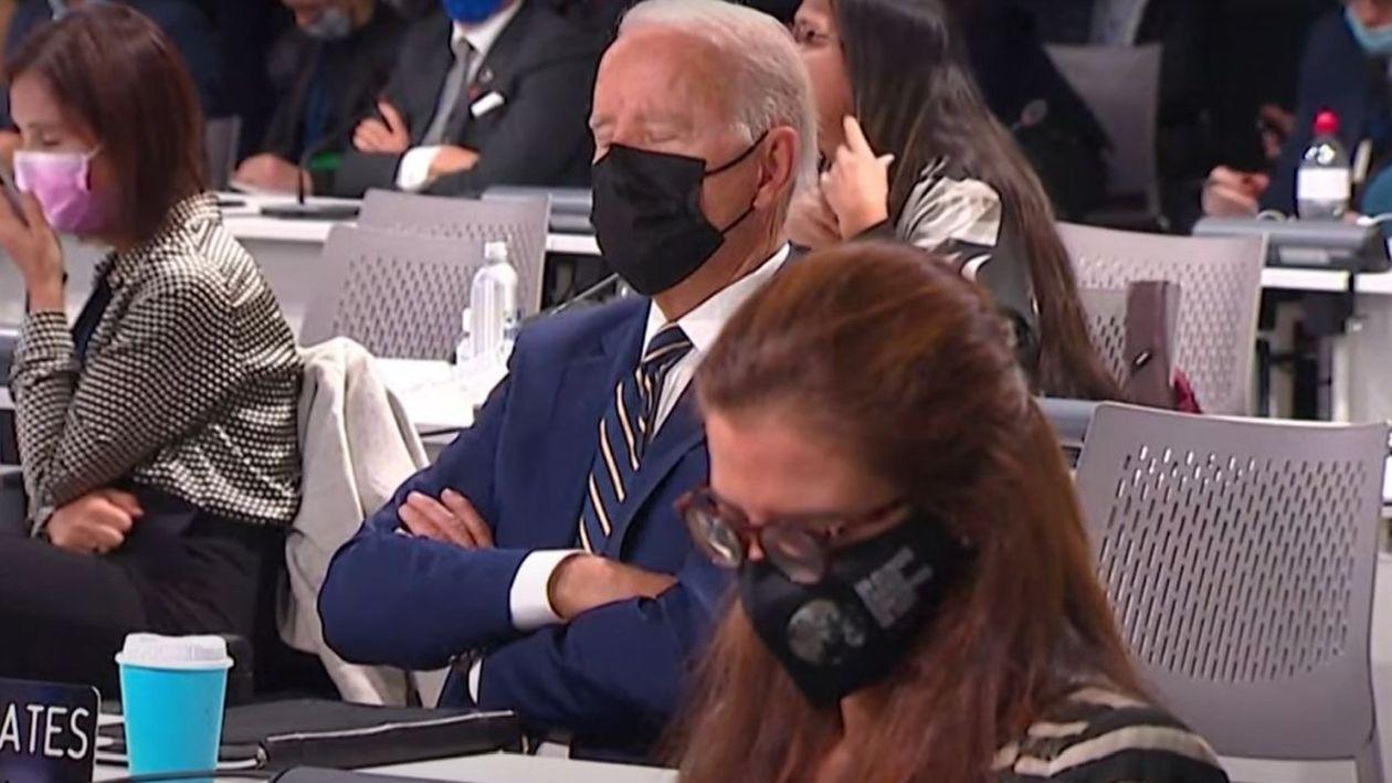 Joe Biden a adormit în timpul summitului de la Glasgow. Momente virale