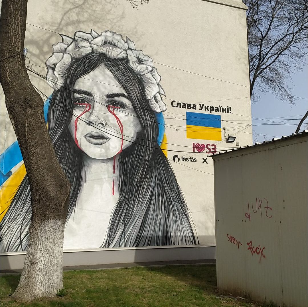 Pictura care se vrea un mesaj de susținere pentru refugiații din Ucraina
