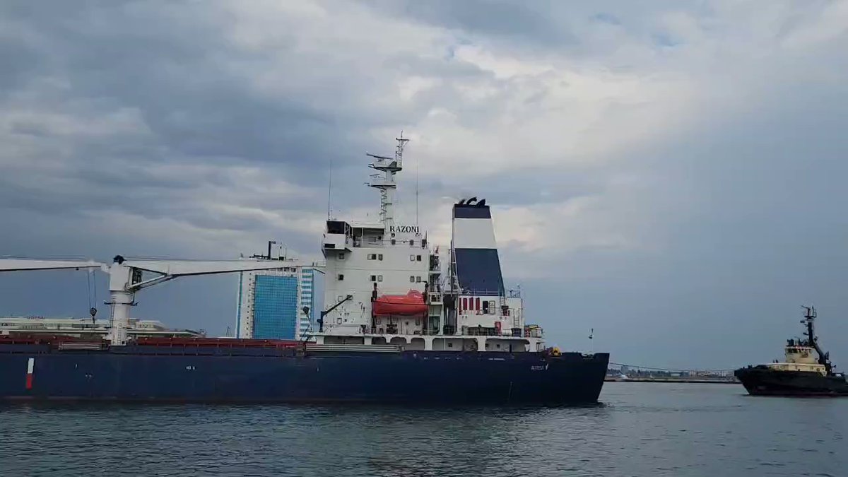 Nava cu cereale plecată din Ucraina la export, după acordul cu Rusia