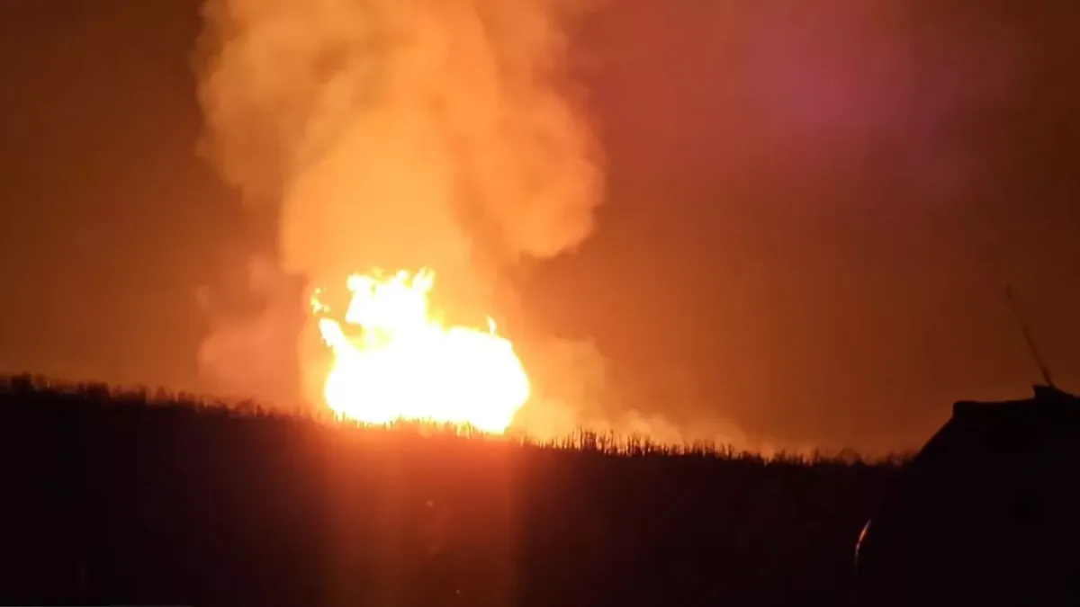 O explozie uriașă la magistrala de gaz a avut loc în Călimănești