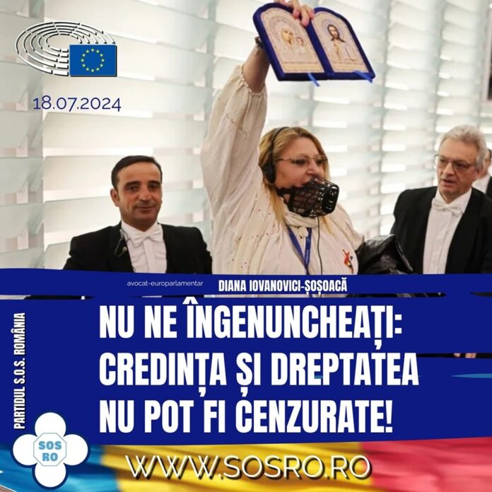 Diana Șoșoacă, criticată dur de preoți pentru comportamentul din Parlamentul European. „Icoana nu face politică, nu protestează, nu validează războaie”