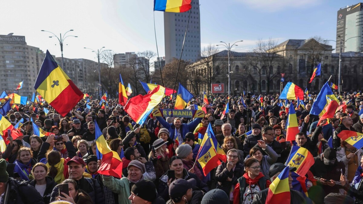 Mitingul AUR din Piața Victoriei