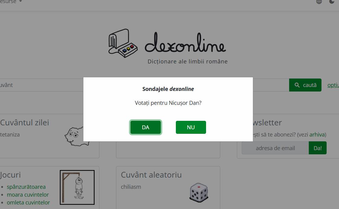 Dexonline Nicușor Dan